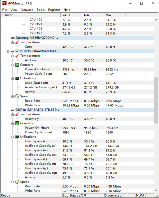 HWMonitor Pro v1.57 便携版 | 电脑硬件监测工具 第1张 HWMonitor Pro v1.57 便携版 | 电脑硬件监测工具 第1张